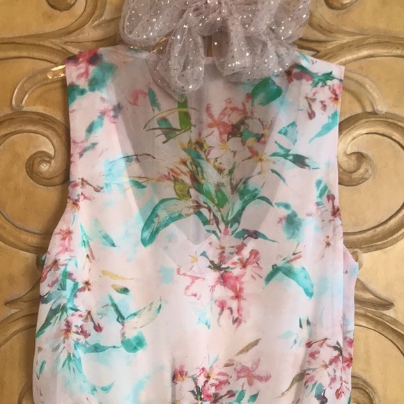 Bisou Bisou Chiffon Floral Dress Light Pink - Picture 10 of 12